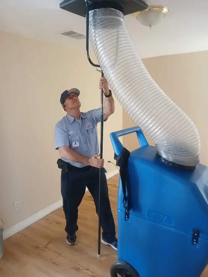 HVAC Installation technician using HEPA equipment in Sunnyside